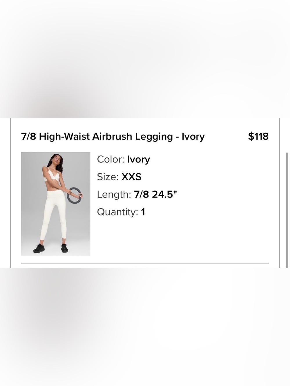 ALO Yoga High-Waist 7/8 Legging - Cream - Picture 4 of 8